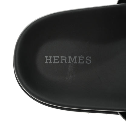 Hermes Calfskin Womens Chypre Sandals 38.5 Black 7 of 8