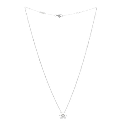 Van Cleef & Arpels 18K White Gold Diamond Mini Frivole Pendant Necklace 3 of 6