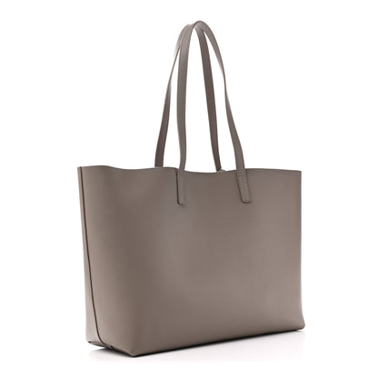 Saint Laurent Calfskin Large Shopping Tote Oyster Gray 4 of 11