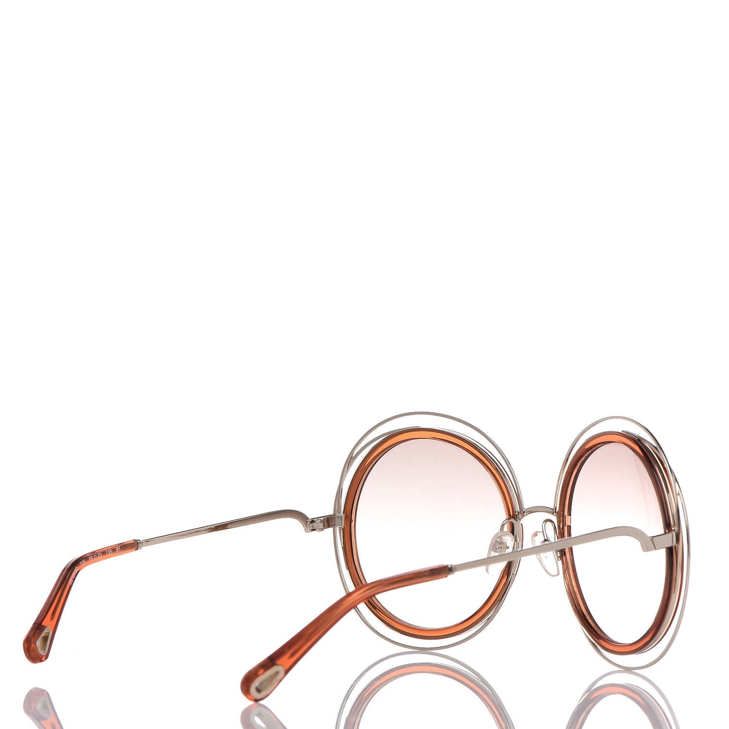 Oversized Round Carlina Sunglasses CE120S Gold Blonde Havana