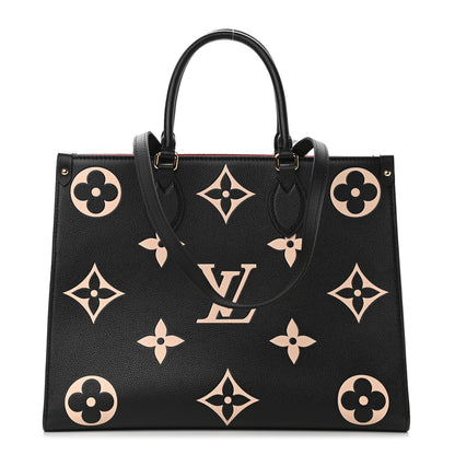 Louis Vuitton Empreinte Monogram Giant Onthego MM Black Beige 1 of 11