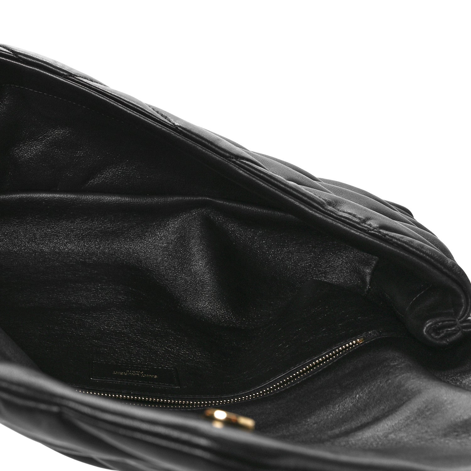 Saint Laurent Lambskin Quilted Sade Puffer Envelope Clutch Black 6 of 11