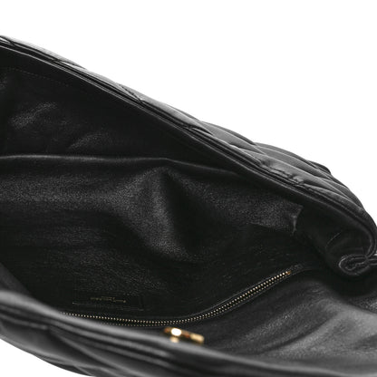Saint Laurent Lambskin Quilted Sade Puffer Envelope Clutch Black 6 of 11