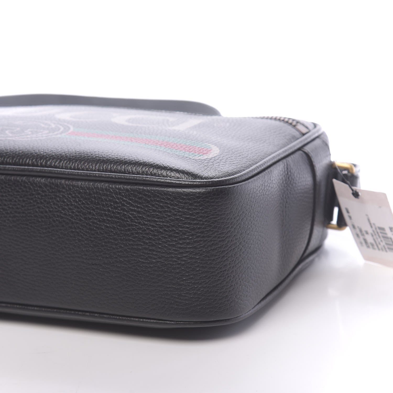 Gucci Pebbled Calfskin Logo Messenger Bag Black 10 of 10