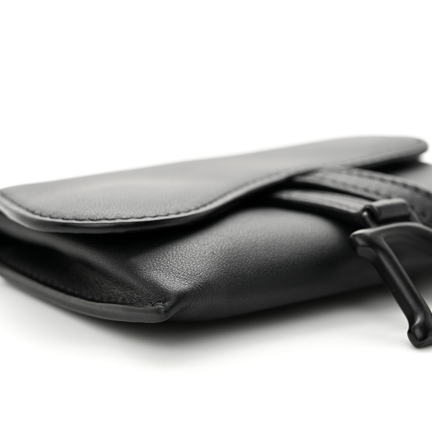 Christian Dior Ultra Matte Calfskin Nano Saddle Chain Pouch Black 9 of 11