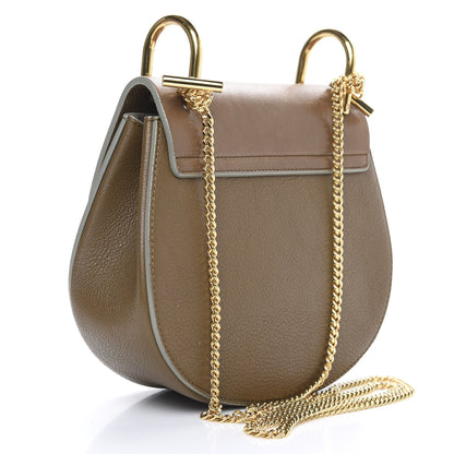 Chloe Grained Lambskin Nano Drew Shoulder Bag Woody Khaki 3 of 10