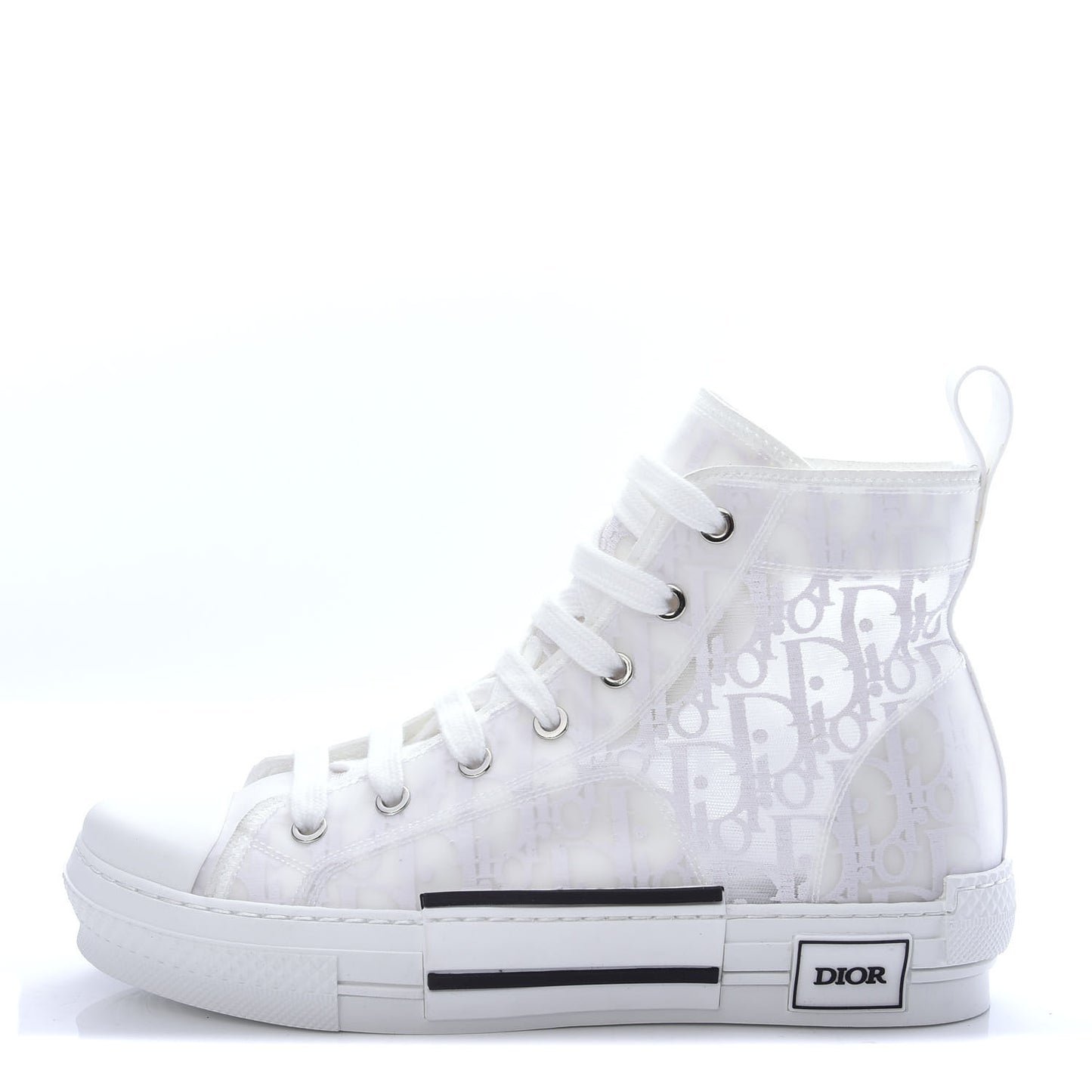 Technical Canvas Oblique Mens B23 High Top Sneakers 40 White