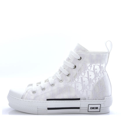 Christian Dior Technical Canvas Oblique Mens B23 High Top Sneakers 40 White 1 of 12