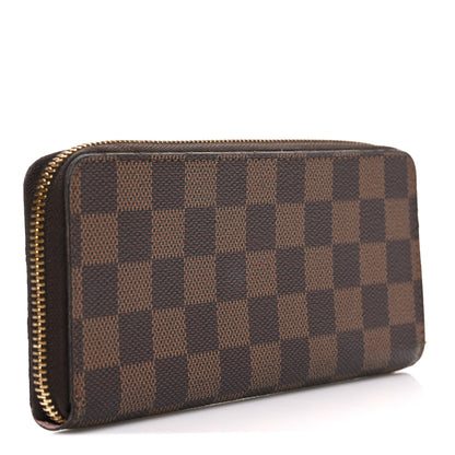 Louis Vuitton Damier Ebene Clemence Wallet Rose Ballerine 3 of 6