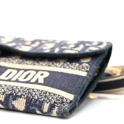 Christian Dior Oblique Slim Saddle Pouch Blue 10 of 11