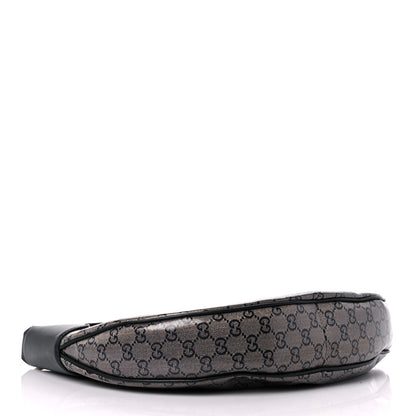 Gucci Crystal Monogram Half Moon Hobo Black 4 of 11
