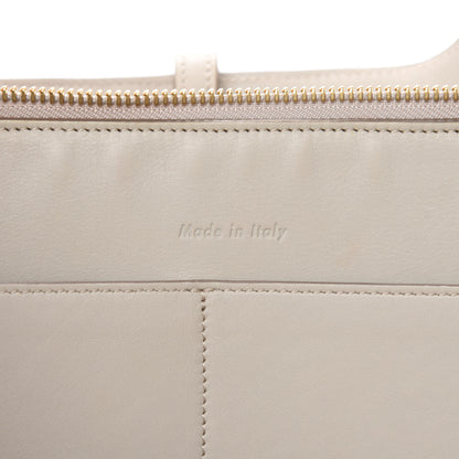 Celine Calfskin Bi-Color Medium Tri-Fold Bag Pale Beige 10 of 11