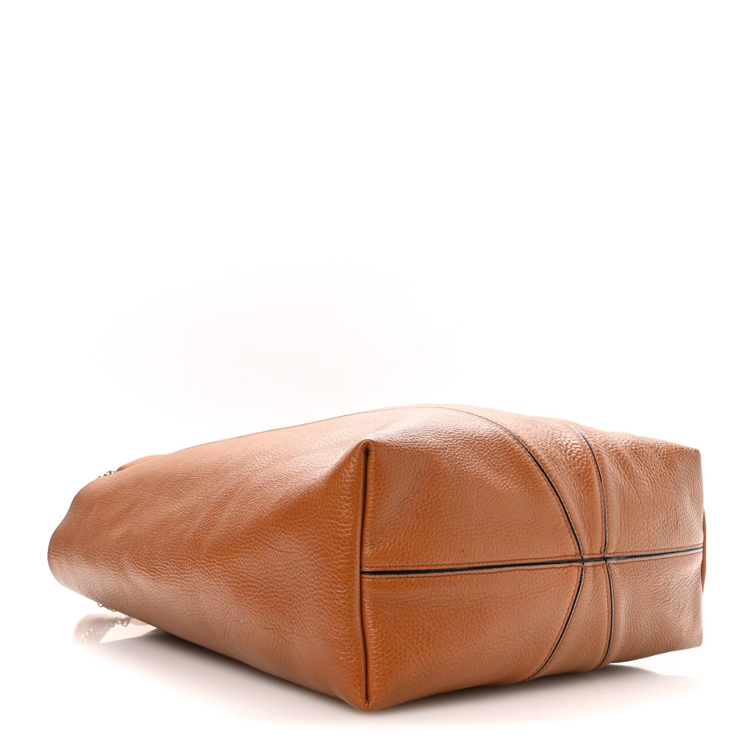 Chloe Grained Calfskin Large Spin Tote Clay Brown 4 of 10