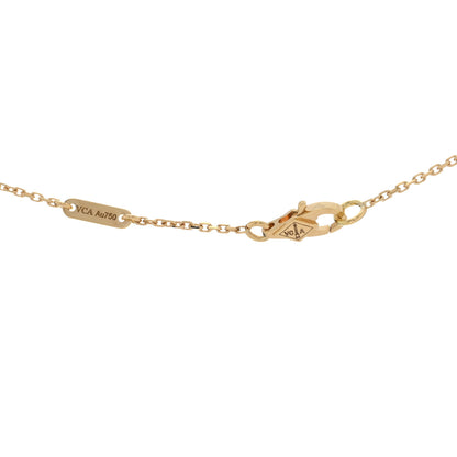 Van Cleef & Arpels 18K Yellow Gold Mother of Pearl Sweet Alhambra Pendant Necklace 4 of 4