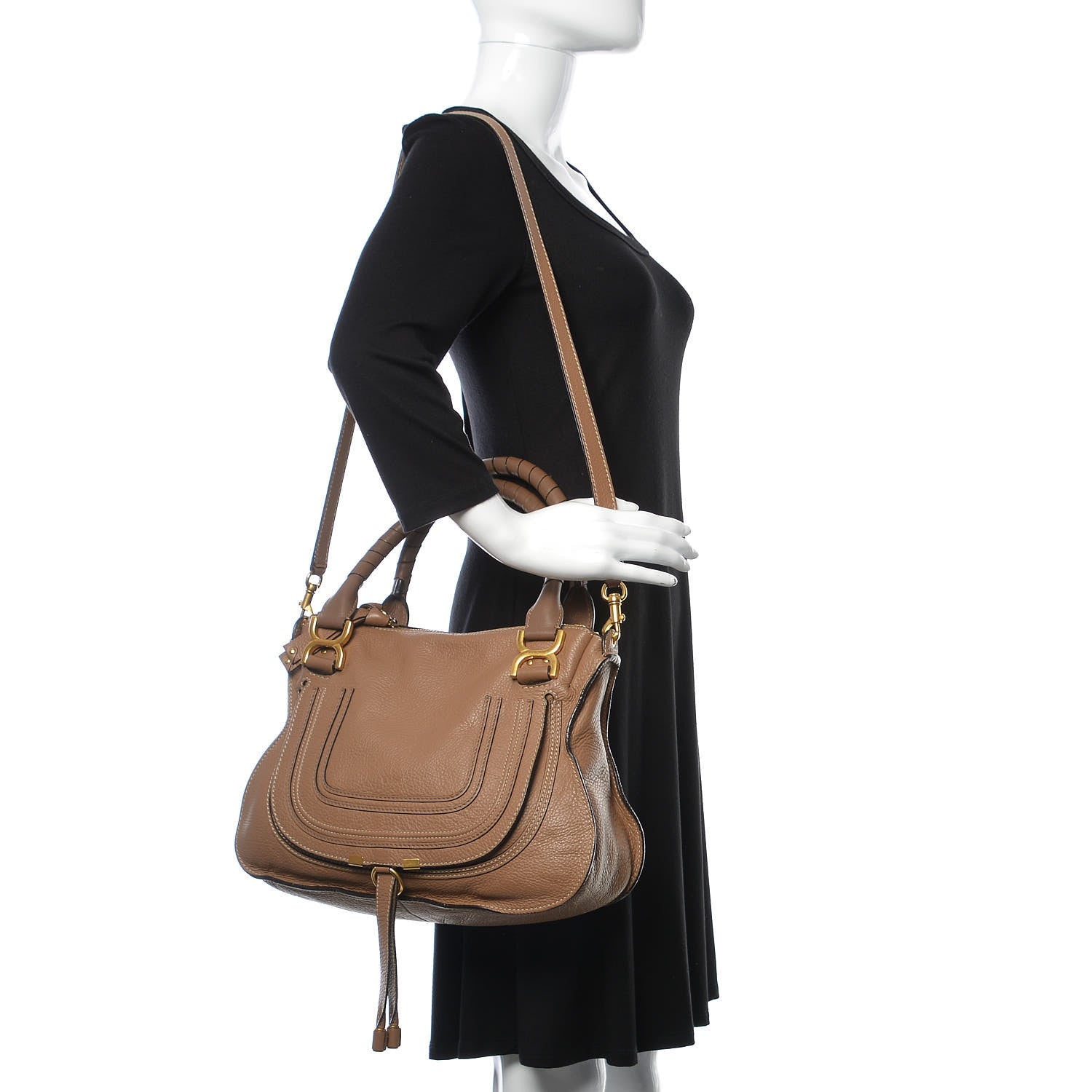 Chloe Calfskin Medium Marcie Satchel Nut 2 of 11