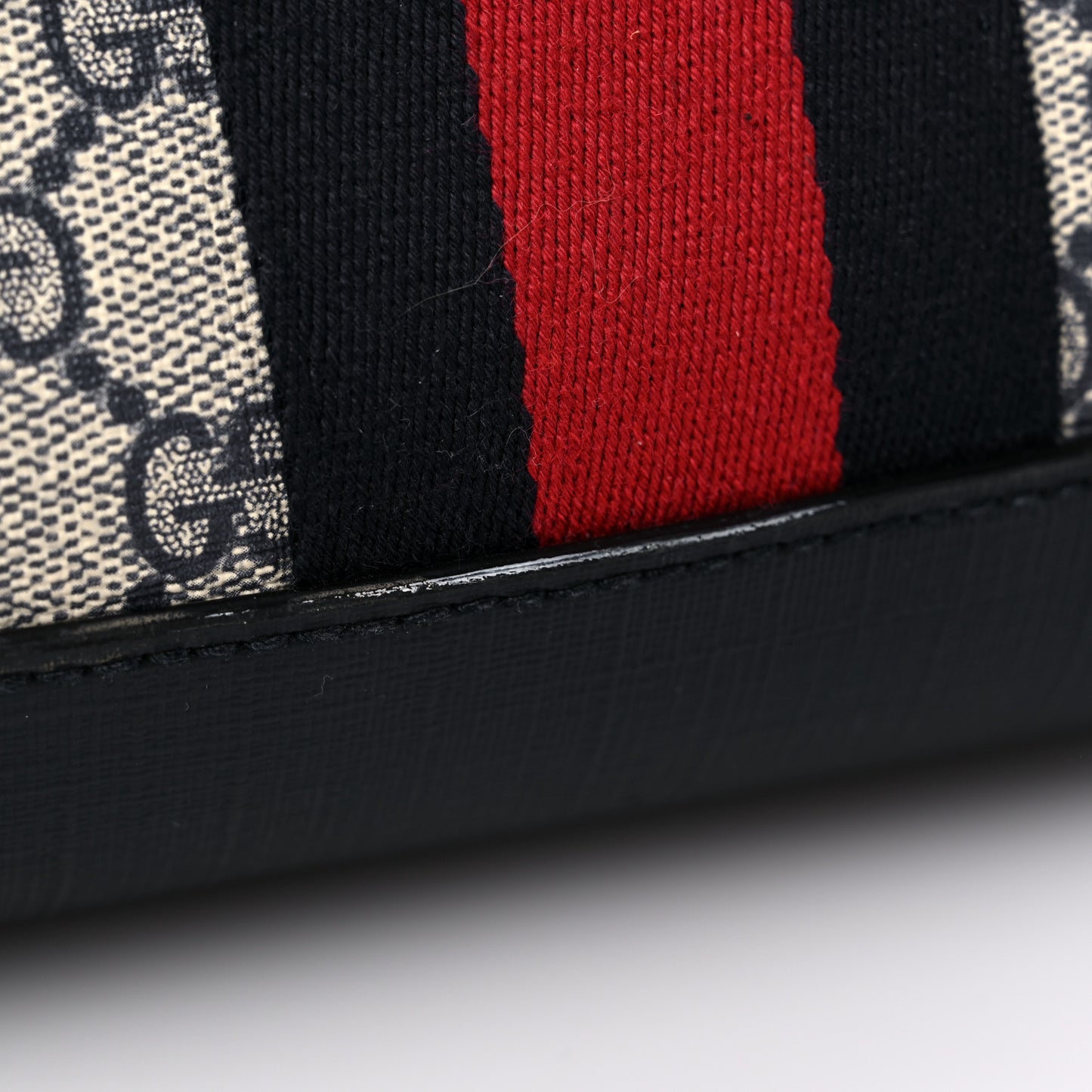 GG Supreme Monogram Medium Ophidia Double Buckle Backpack Beige Blue Black