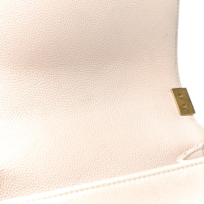 Chanel Caviar Quilted Medium Boy Flap Beige 13 of 27