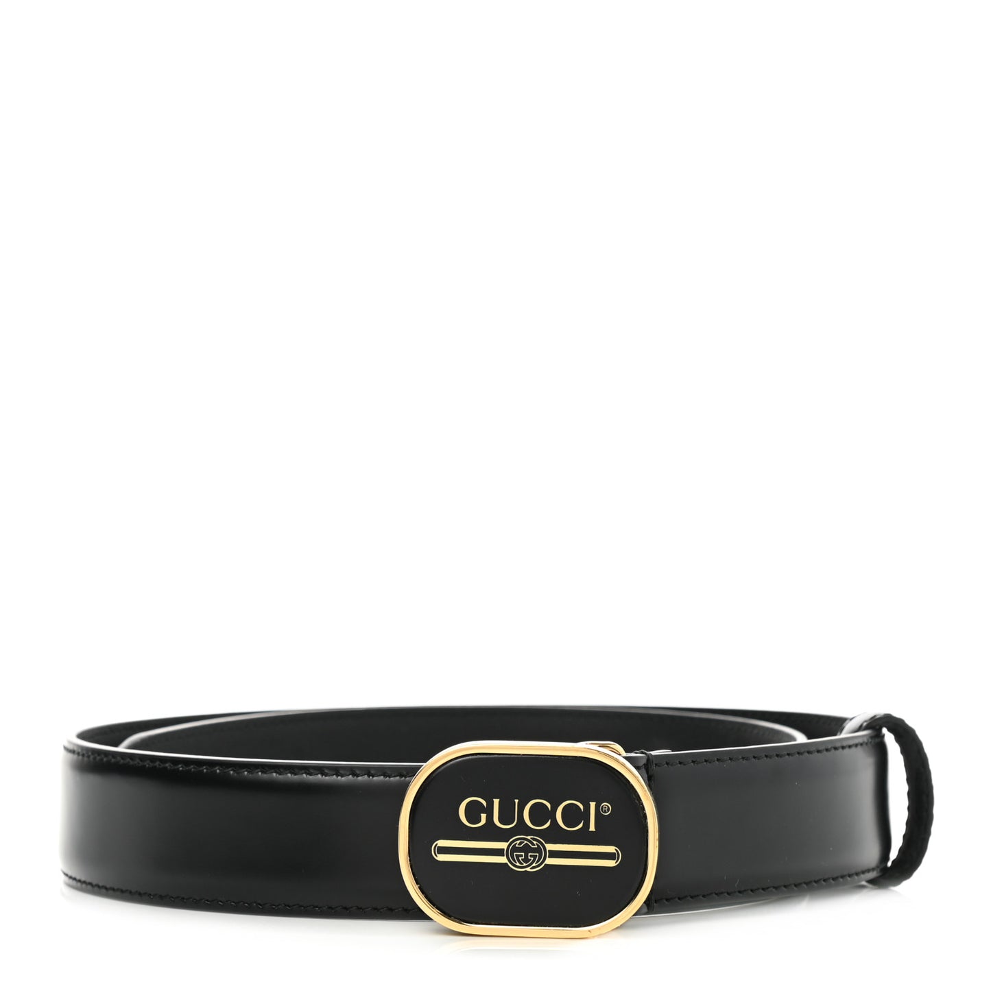 Calfskin Logo Belt 75 30 Black