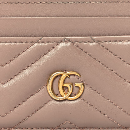 Gucci Calfskin Matelasse GG Marmont Card Holder Porcelain Rose 7 of 9