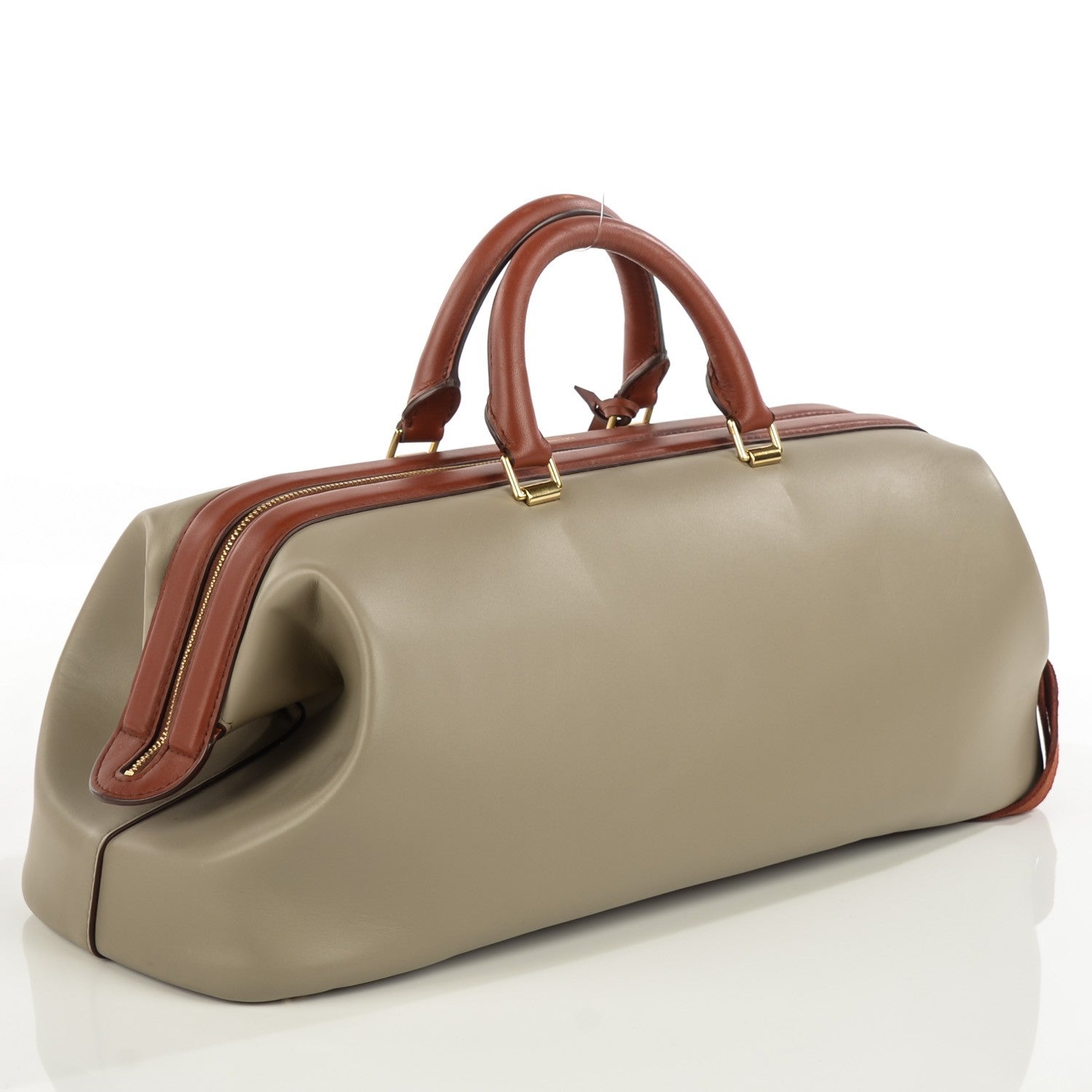 Celine Satin Calfskin Long Frame Doctor Bag Grey 3 of 8