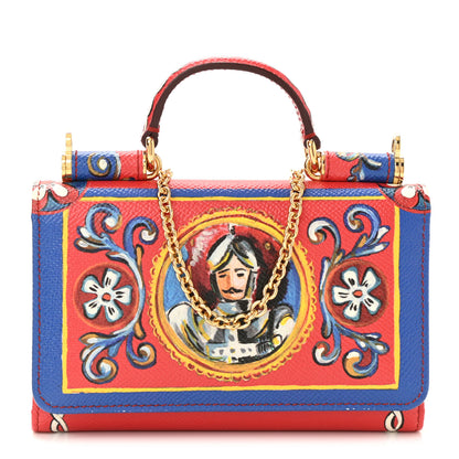 Dolce & Gabbana Dauphine Printed Mini Von Bag Multicolor Blue 1 of 8