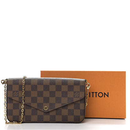 Louis Vuitton Damier Ebene Pochette Felicie Chain Wallet 7 of 7