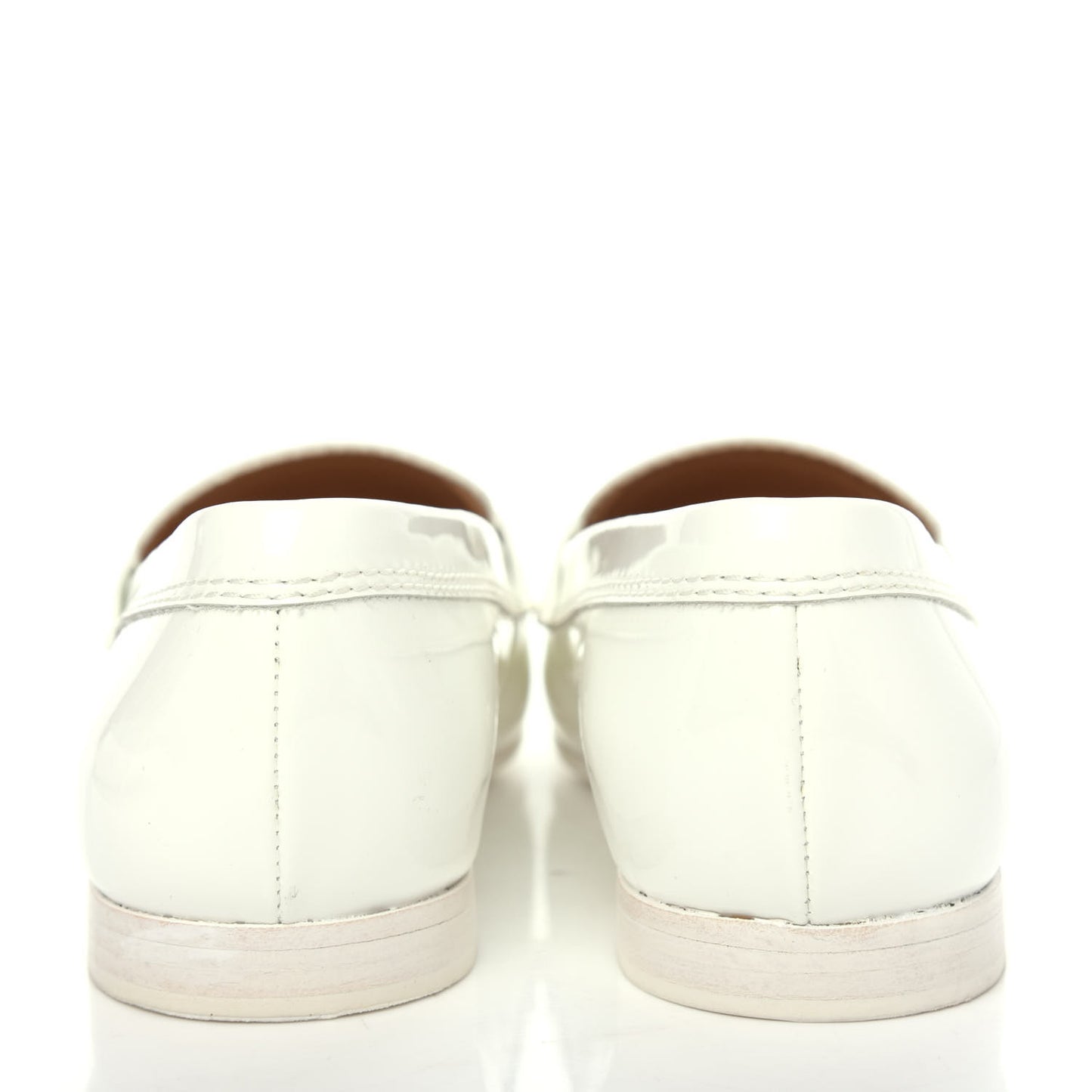 Patent CC Mocassin Loafers 35.5 White