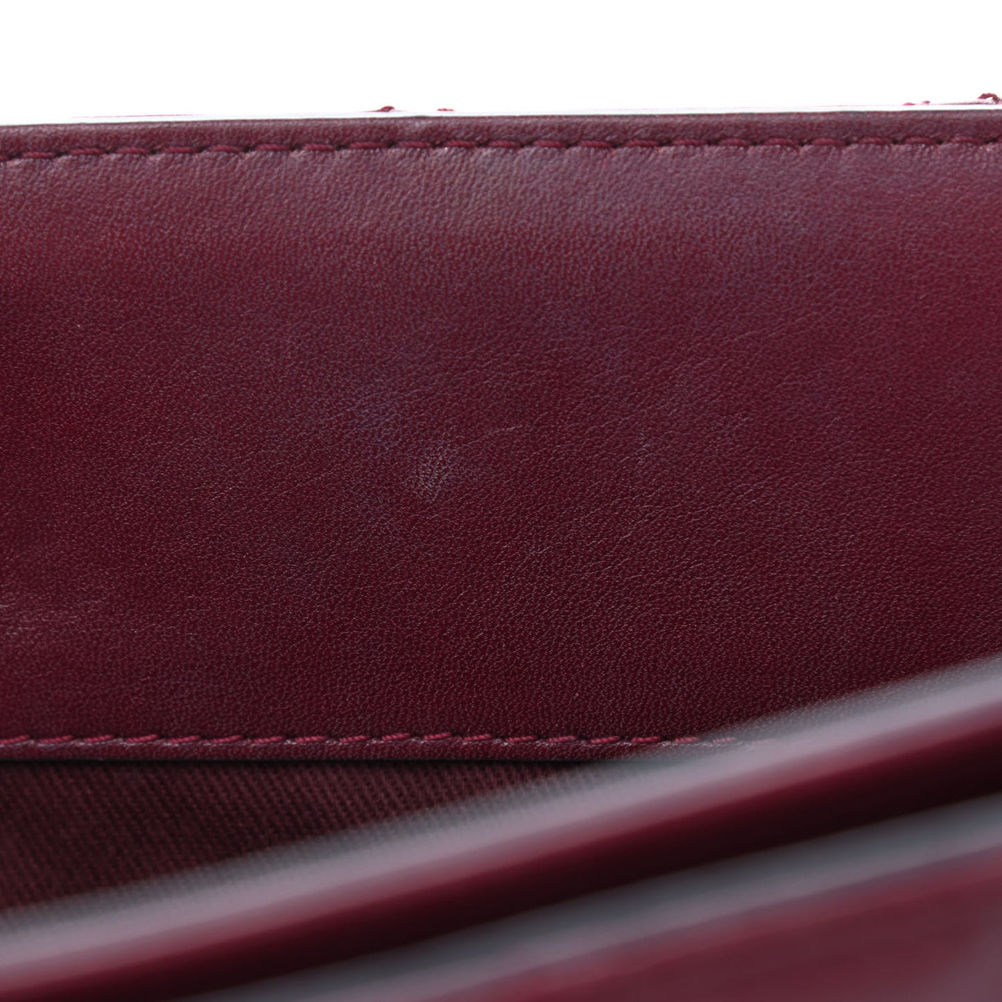 Calfskin Perfect Edge Small Tote Burgundy