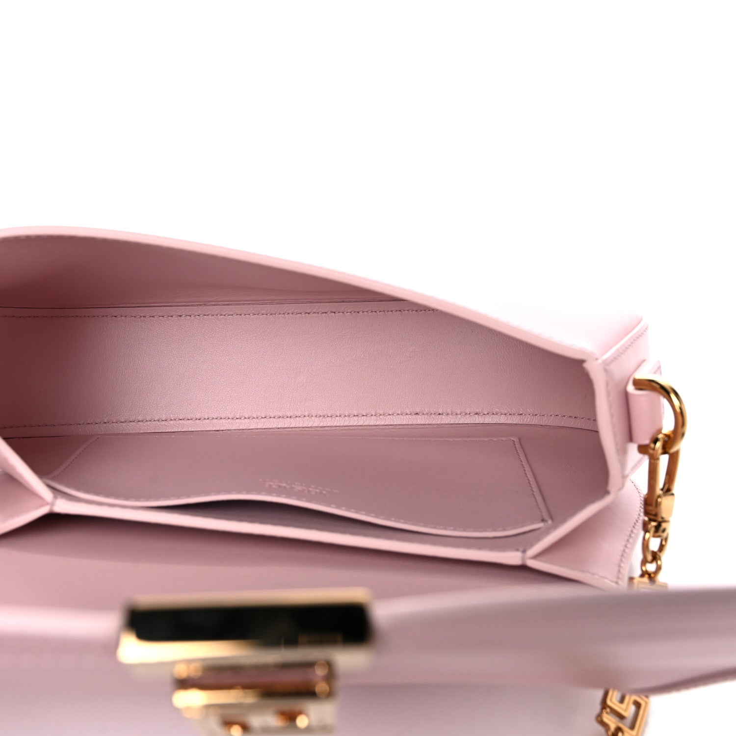 Versace Calfskin Medium Greca Goddess Shoulder Bag Pale Pink 5 of 10