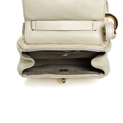 Chloe Calfskin Quilted Nano Drew Bijou Shoulder Bag Natural White 4 of 10