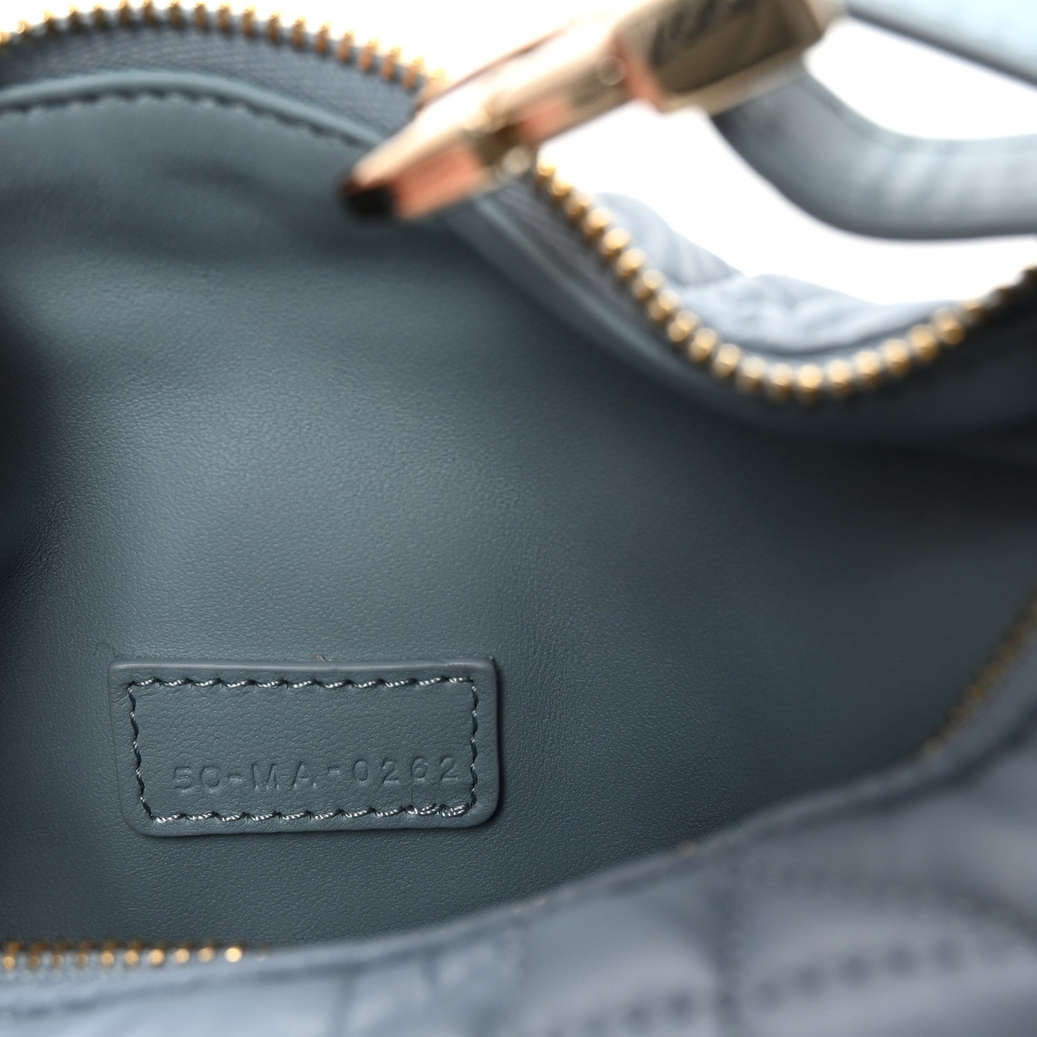 Christian Dior Calfskin Macrocannage Small Diortravel Nomad Pouch Bracing Blue 7 of 10