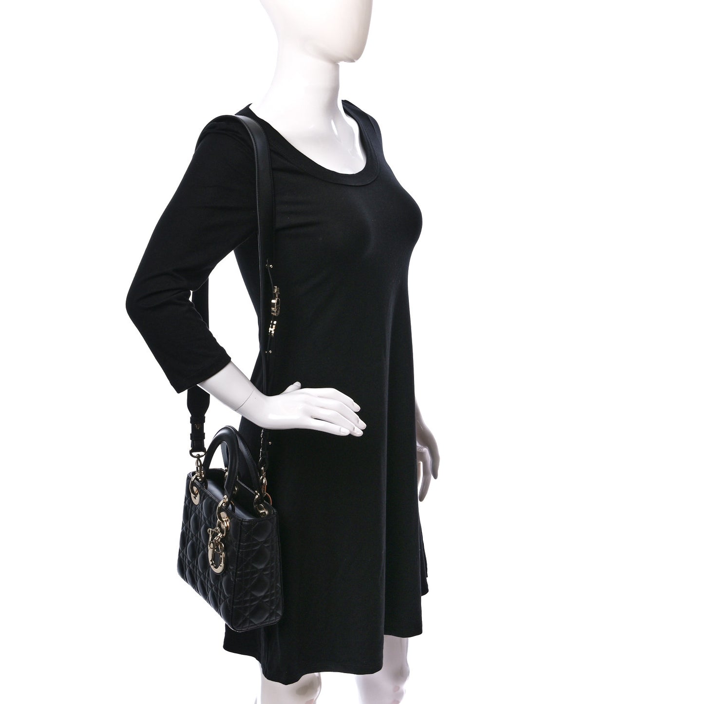 Lambskin Cannage Small My ABCDior Lady Dior Black