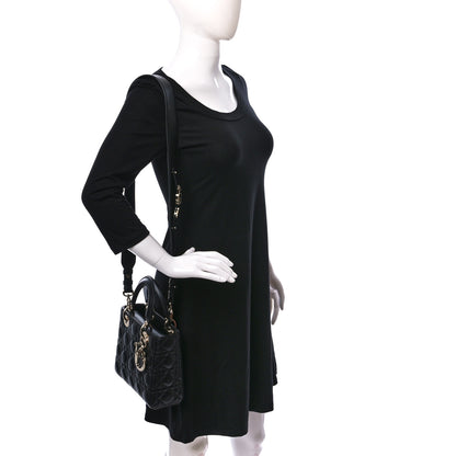 Christian Dior Lambskin Cannage Small My ABCDior Lady Dior Black 2 of 10