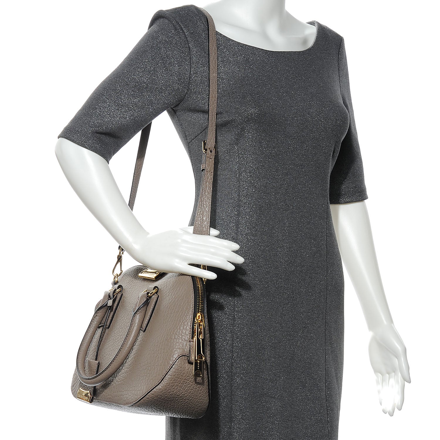 Burberry Grained Leather Small Orchard Bowling Bag Pale Taupe 2 of 10