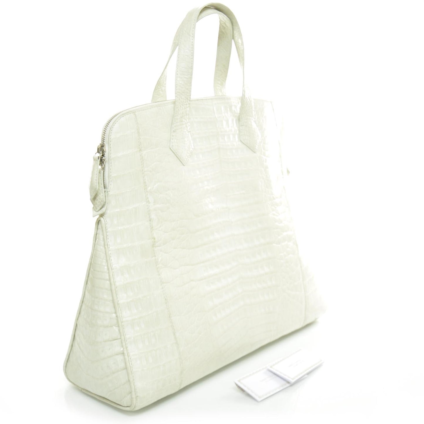 Crocodile Tote White
