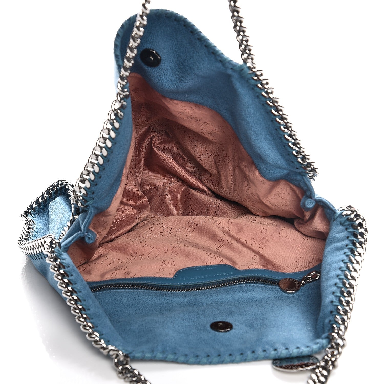 Stella McCartney Shaggy Deer Falabella Fold Over Tote Blue 6 of 9