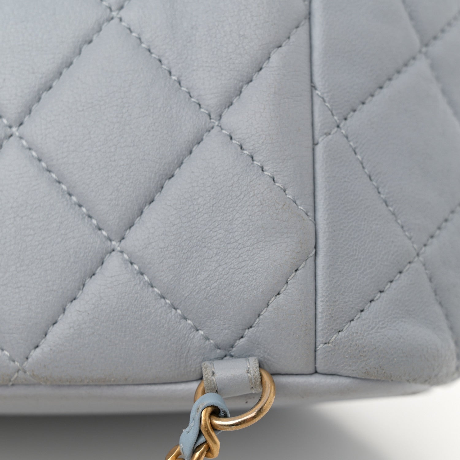 Chanel Lambskin Quilted Small Braided CC Backpack Light Blue 13 of 13