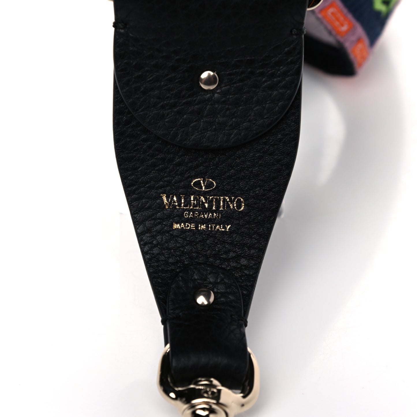 Canvas Counting Rockstud Guitar Strap Multicolor