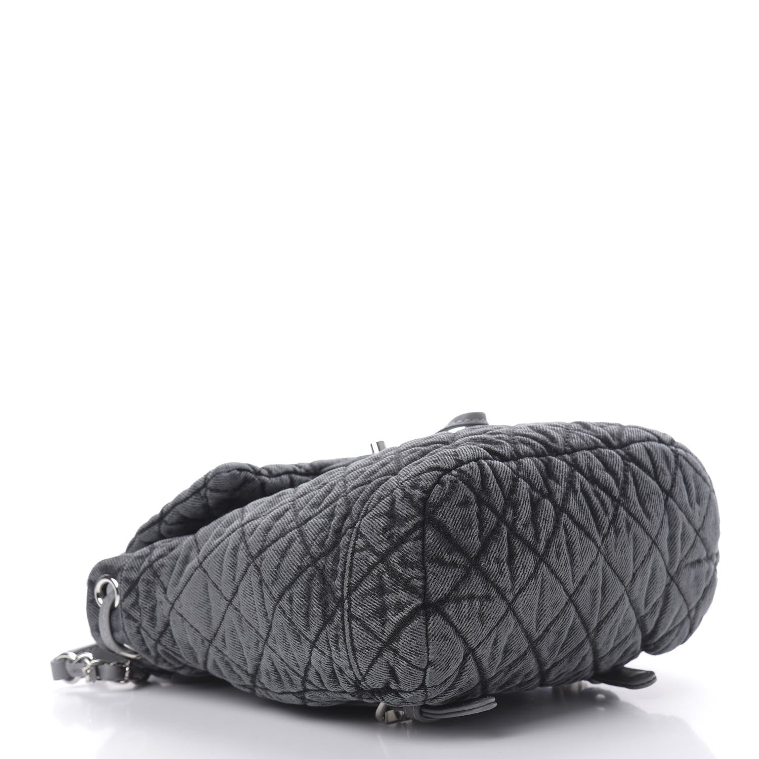 Chanel Washed Denim Quilted Denimpression Backpack Lilac Black 3 of 10