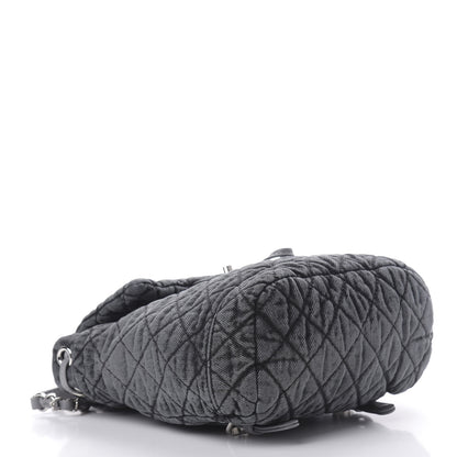 Chanel Washed Denim Quilted Denimpression Backpack Lilac Black 3 of 10