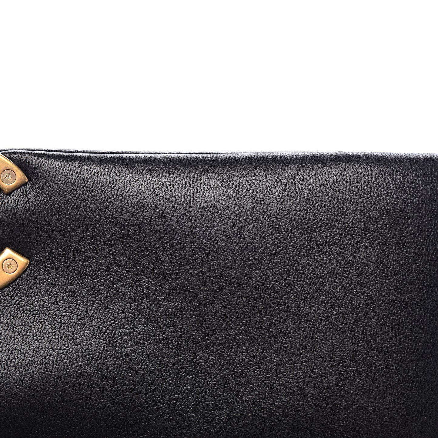 Goatskin Quilted Large 19 Flap Black
