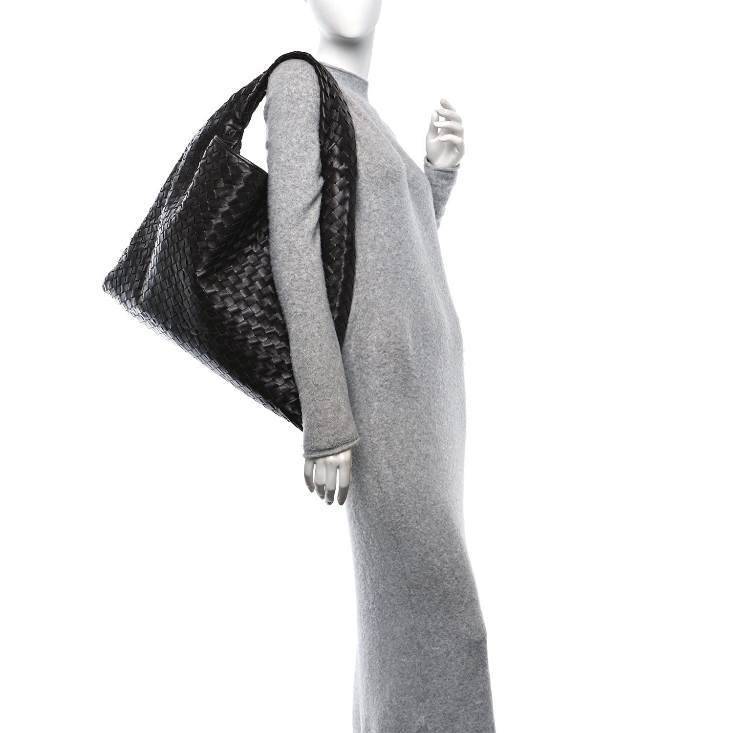 Bottega Veneta Calfskin Intrecciato Large Hop Fondant 2 of 9