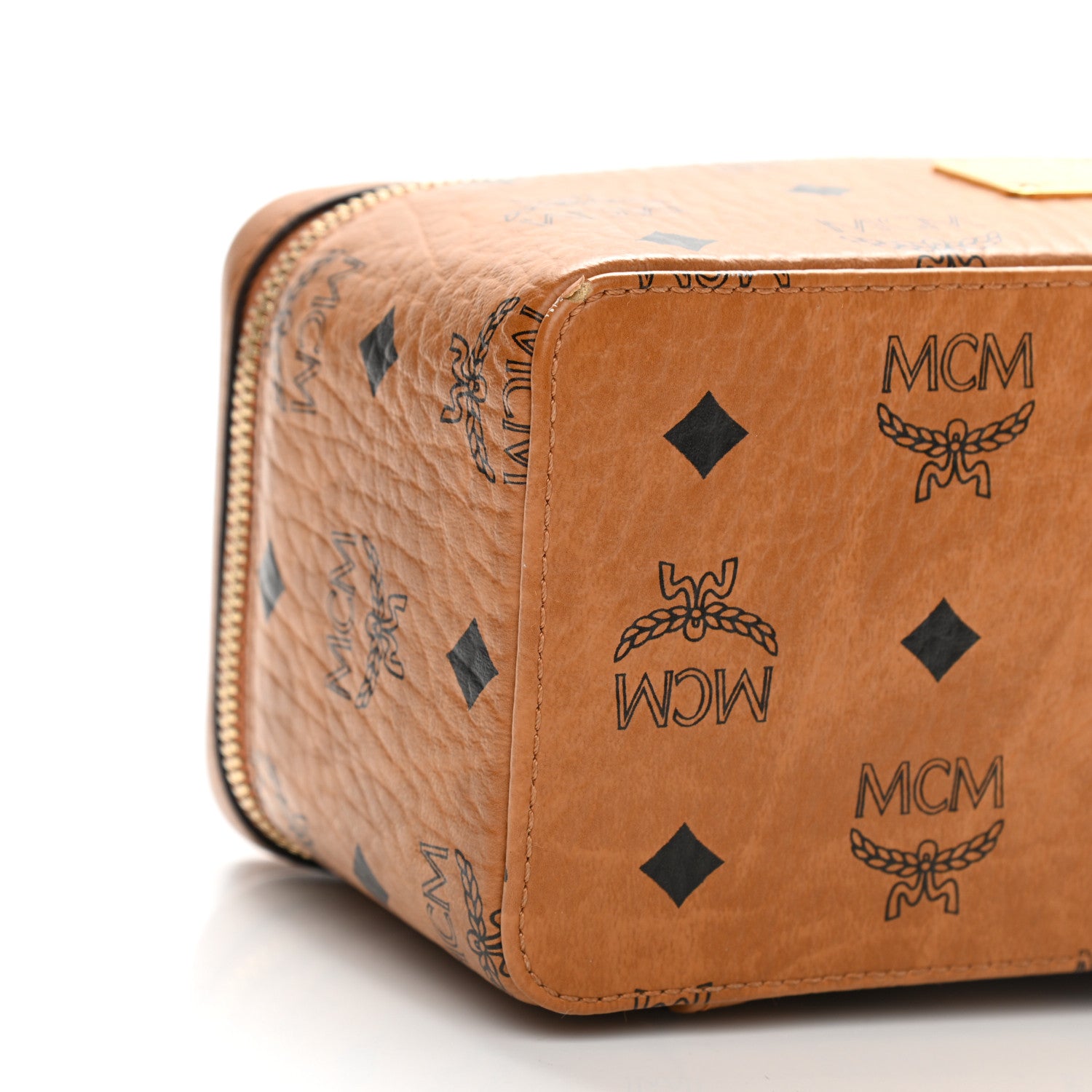 MCM Visetos Vanity Case Cognac 9 of 11