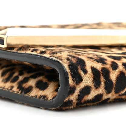 Jimmy Choo Calf Hair Leopard Print Chain Clutch 10 of 11