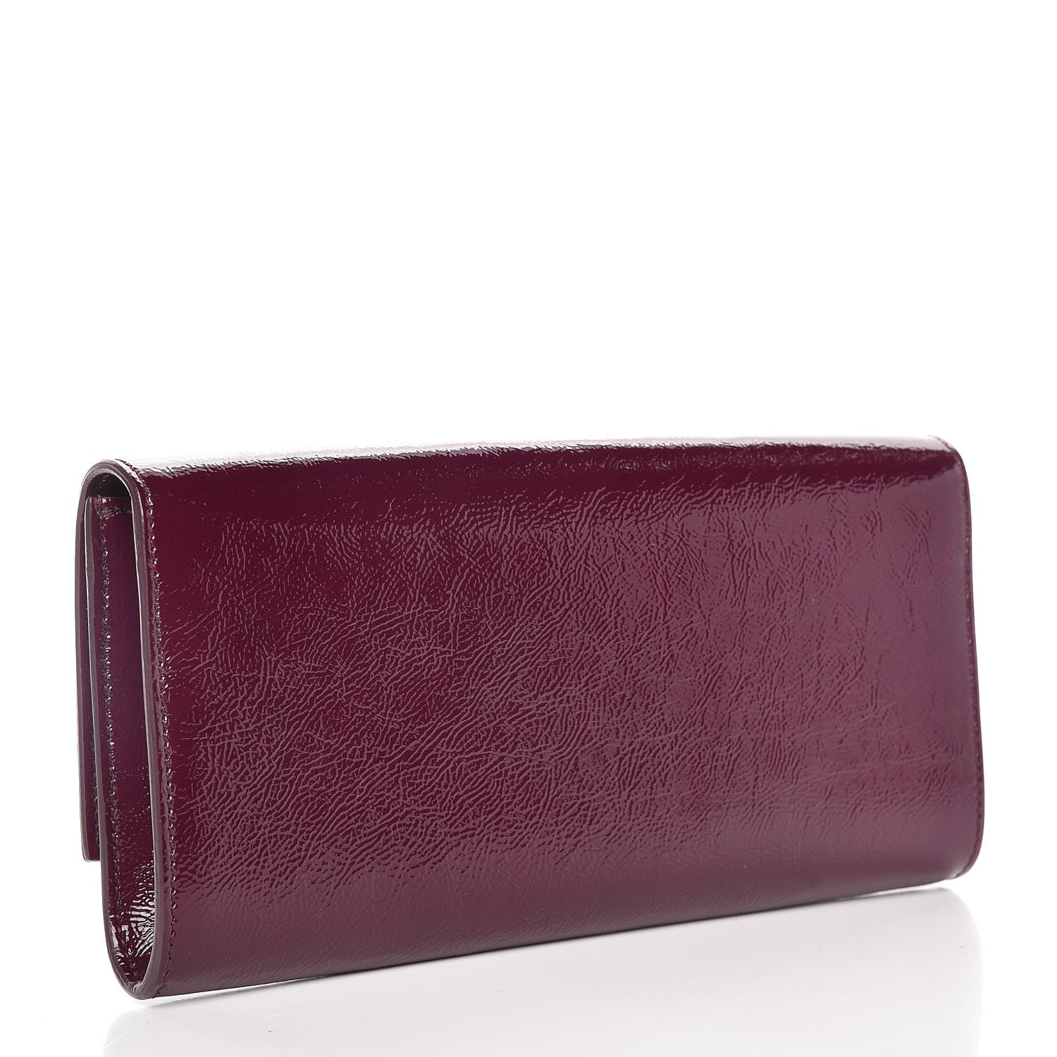 Saint Laurent Textured Patent Small Belle De Jour Clutch Purple 3 of 7