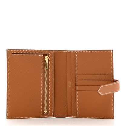 Hermes Epsom Bearn Compact Wallet Gold 5 of 8