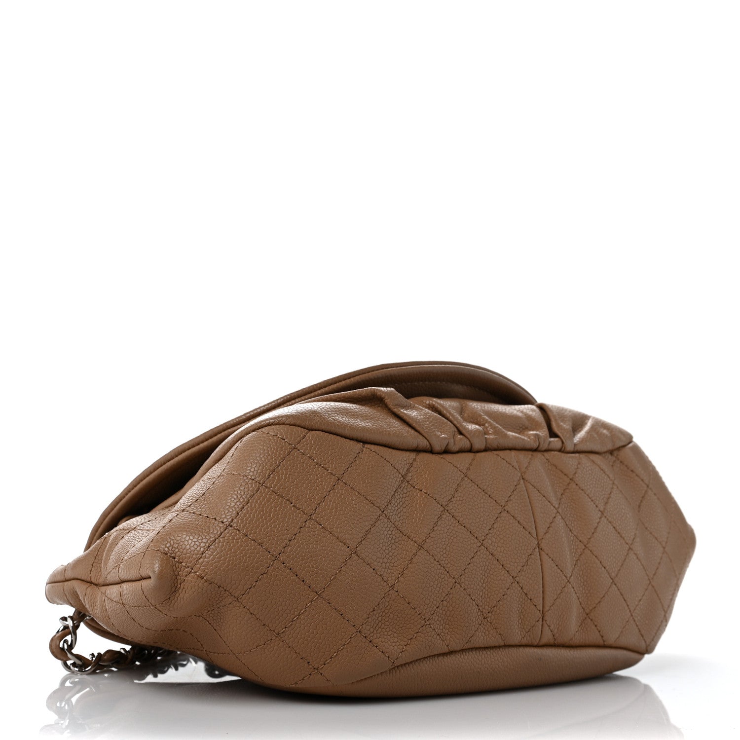 Chanel Caviar Large Half Moon Flap Dark Beige 4 of 11