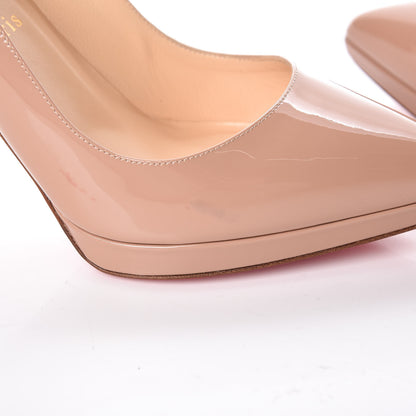 Christian Louboutin Patent Pigalle Plato 100 Pumps 39 Nude 9 of 13