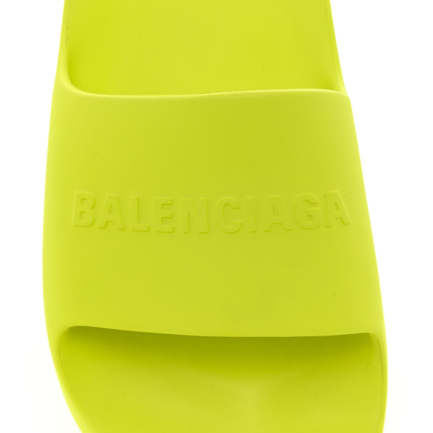 Balenciaga Rubber Womens Chunky Slide Sandals 41 Acid Lime 7 of 9