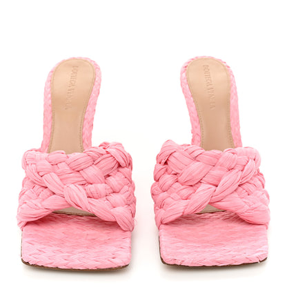 Bottega Veneta Raffia Twisted Intrecciato Stretch Mule Sandals 37 Blossom 2 of 10